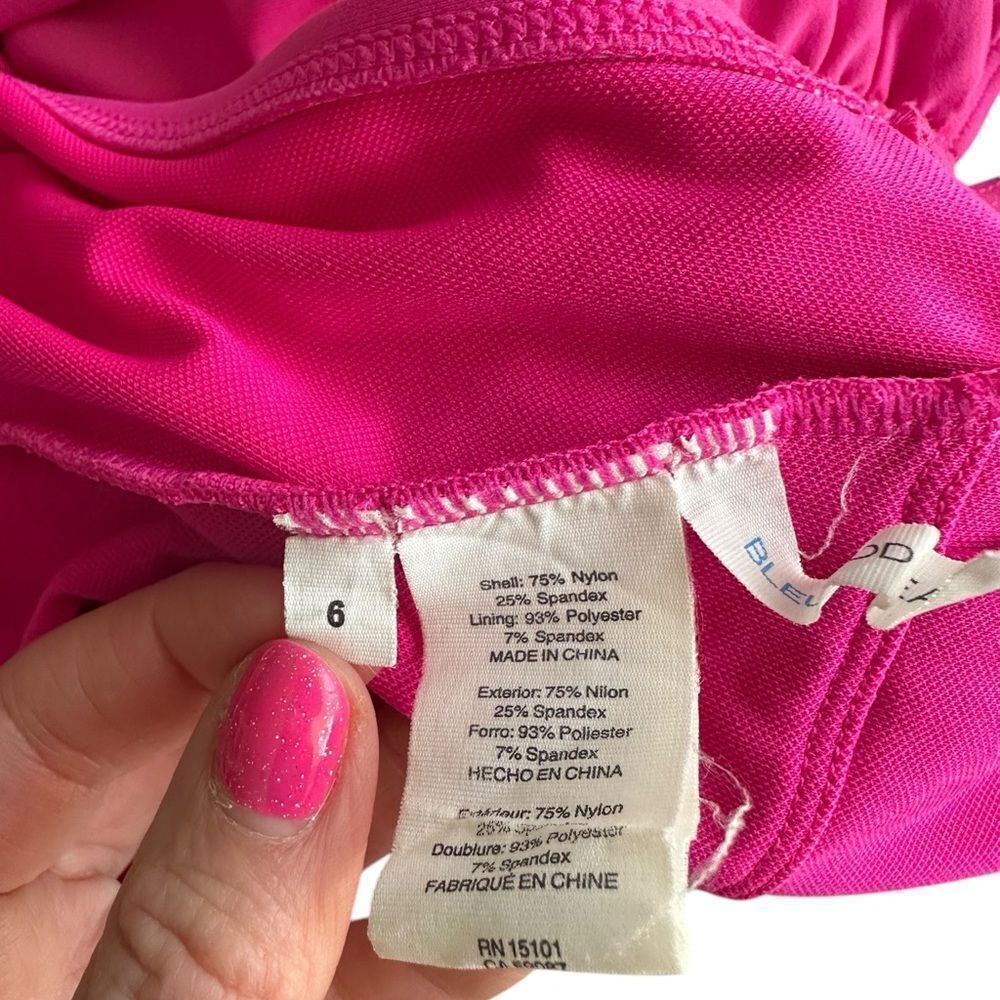 Bleu Rod Beattie Pink Punch Ring Me Up Cross Back One Piece Swimsuit - Picture 8 of 9
